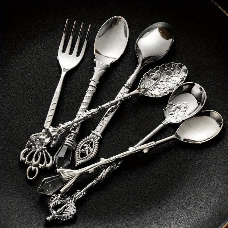 Vintage Collectible Spoons - 6pcs Vintage Spoons Fork Royal Style