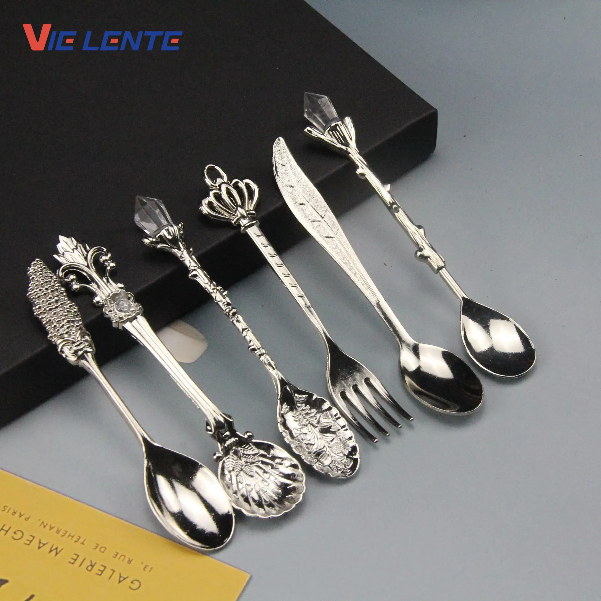 6pcs Set Ice Cream Spoon Jam S - Vintage Collectible Spoons 评论和价格