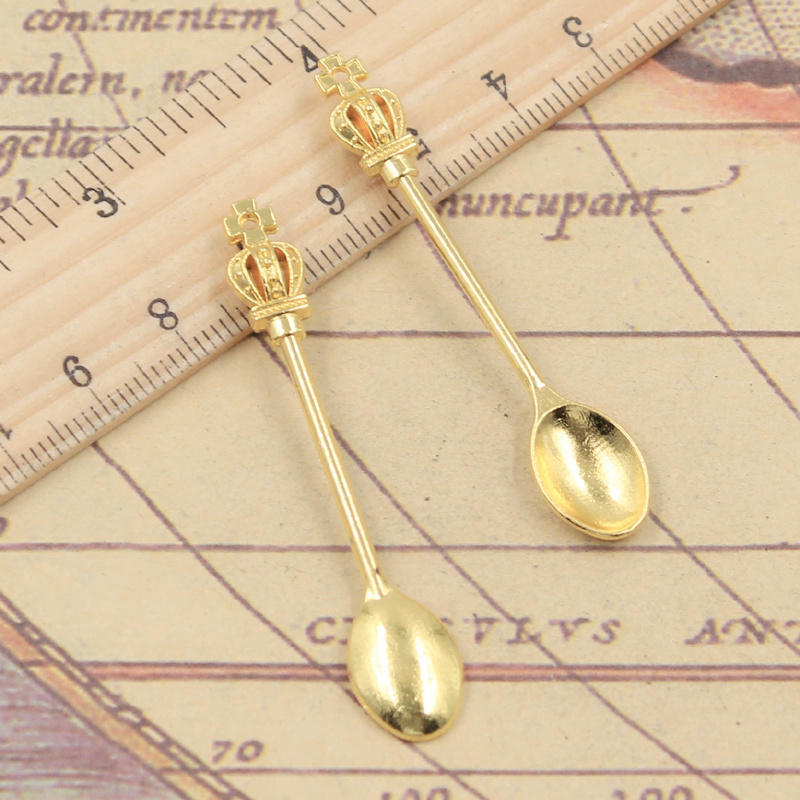 10pcs Charms Kitchen Crown Spo - Vintage Collectible Spoons 评论和价格