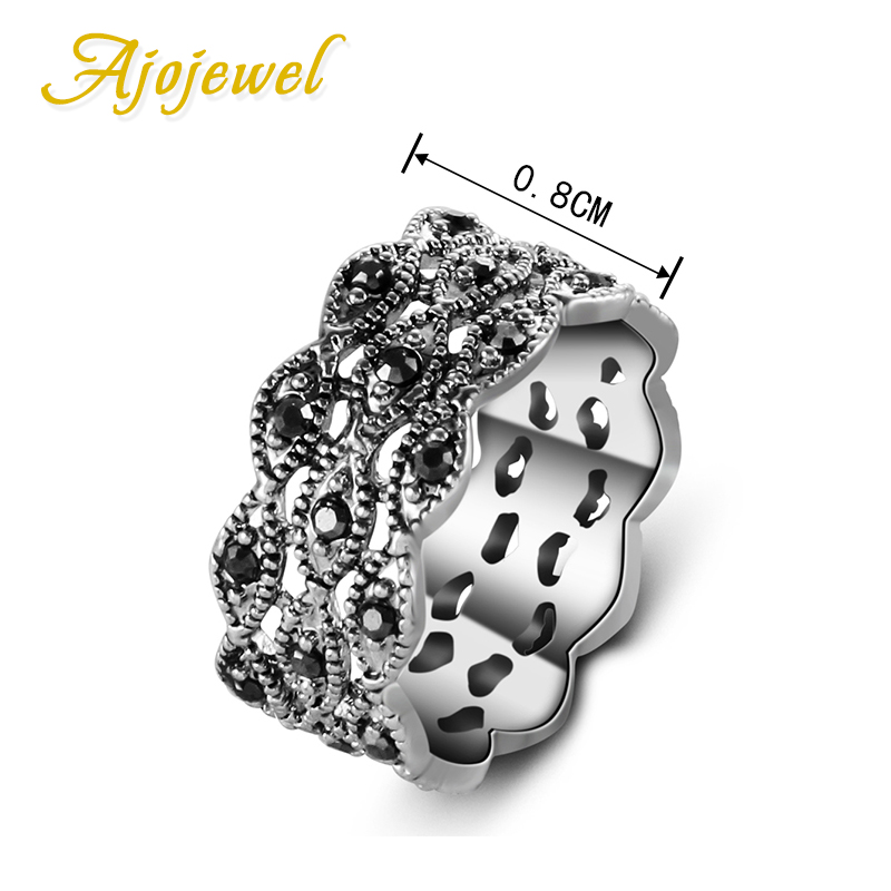 Ajojewel 3 Layer Rhinestone Ri - Vintage And Collectible Items 评论和价格