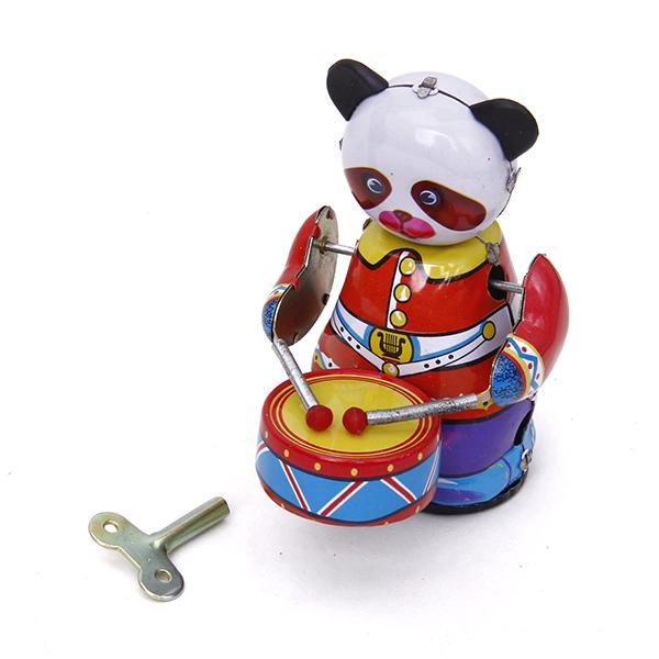 Wind Up Clockwork Panda Drumme - Vintage Collectible Figures 评论和价格