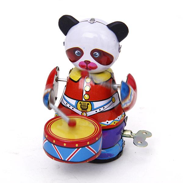 Wind Up Clockwork Panda Drumme - Vintage Collectible Figures 评论和价格