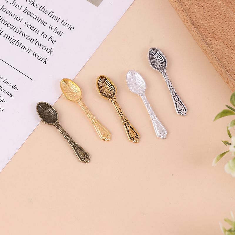 10Pcs 1:12 Dollhouse Miniature - Vintage Collectible Spoons 评论和价格