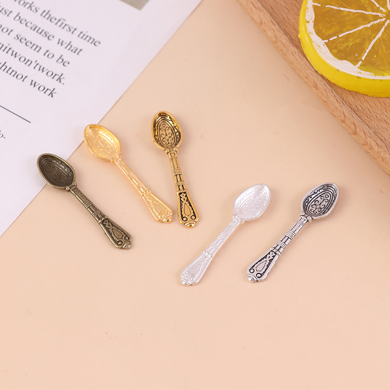 10Pcs 1:12 Dollhouse Miniature - Vintage Collectible Spoons 评论和价格