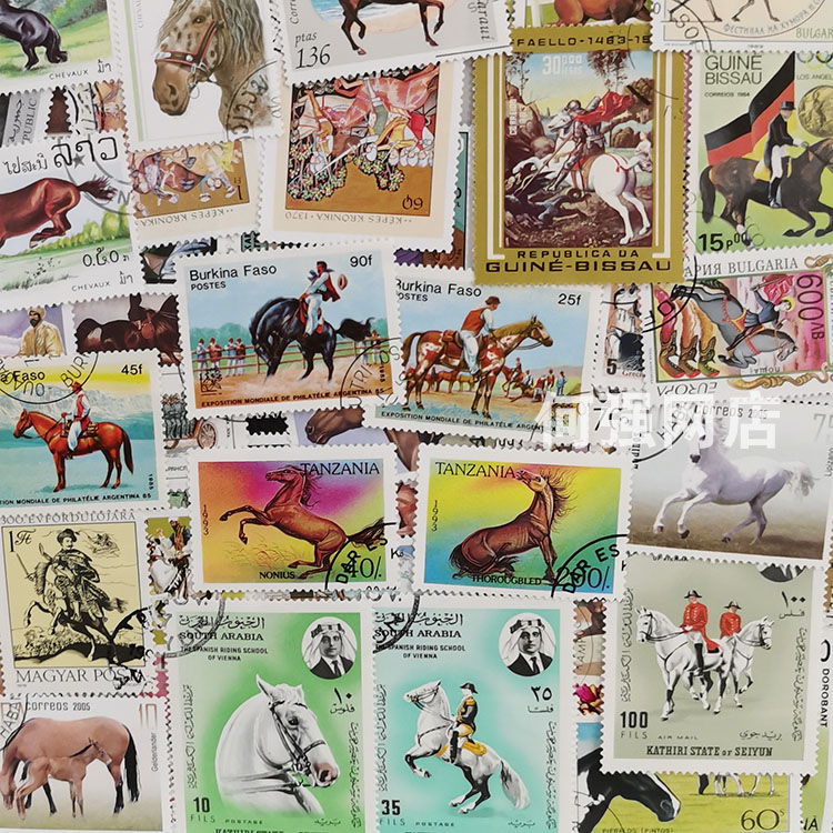100 Different Horse Stamps No  - Collectible Vintage Postage Stamps 评论和价格