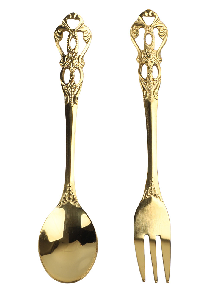 1 Pair Vintage Spoons Fork Min - Vintage Collectible Spoons 评论和价格