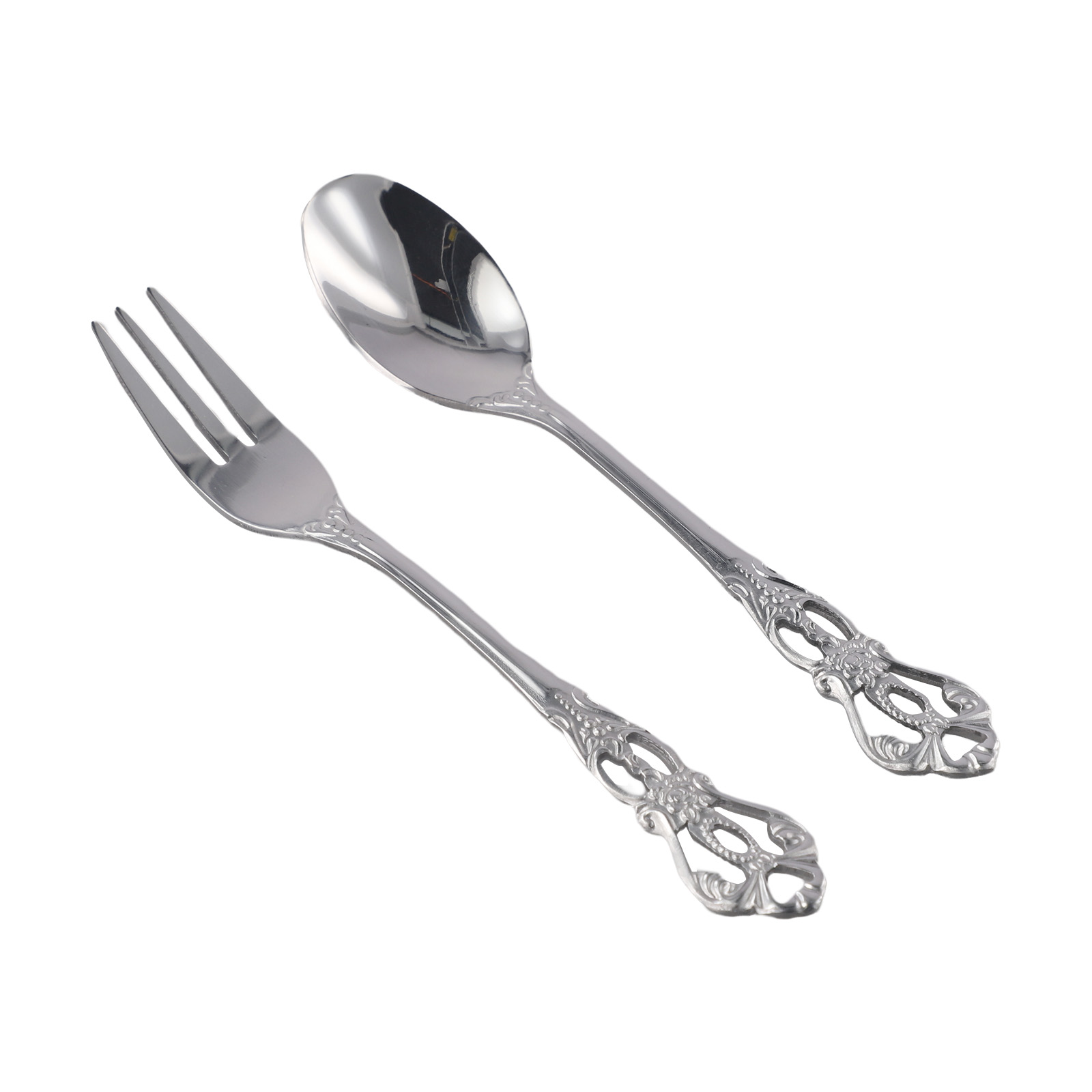 1 Pair Vintage Spoons Fork Min - Vintage Collectible Spoons 评论和价格