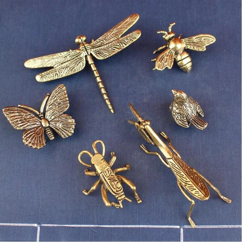 Brass Mini Insect Figurines Vi - Vintage Fairy Figurines Collectible 评论和价格