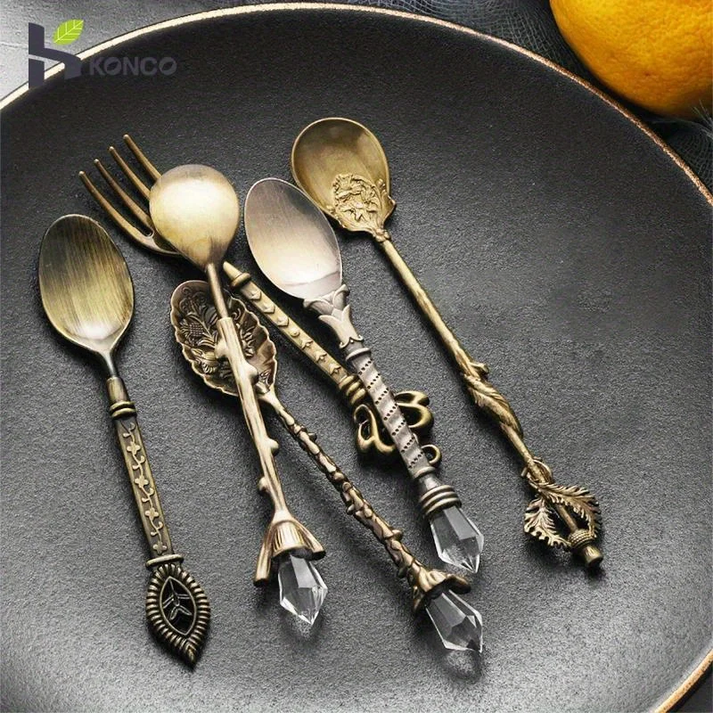 6pcs Vintage Spoons Fork Royal - Vintage Collectible Spoons 评论和价格