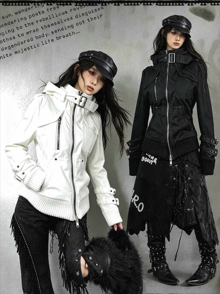 Harajuku Vintage 90s Stand Col - Vintage Zip Hoodie 评论和价格
