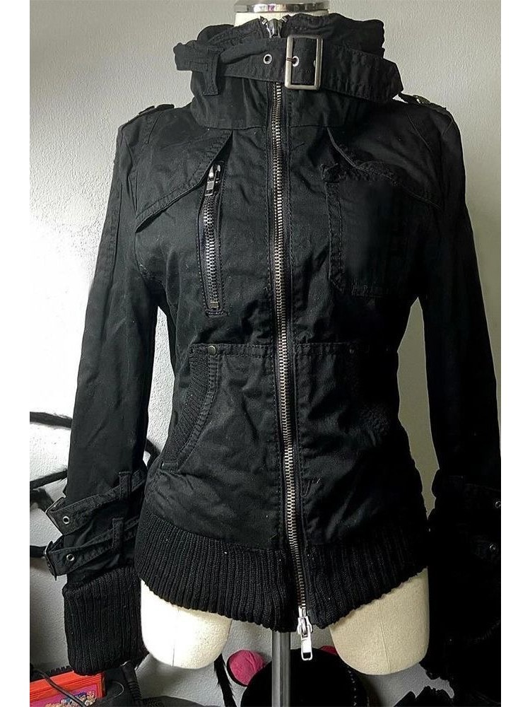 Harajuku Vintage 90s Stand Col - Vintage Zip Hoodie 评论和价格