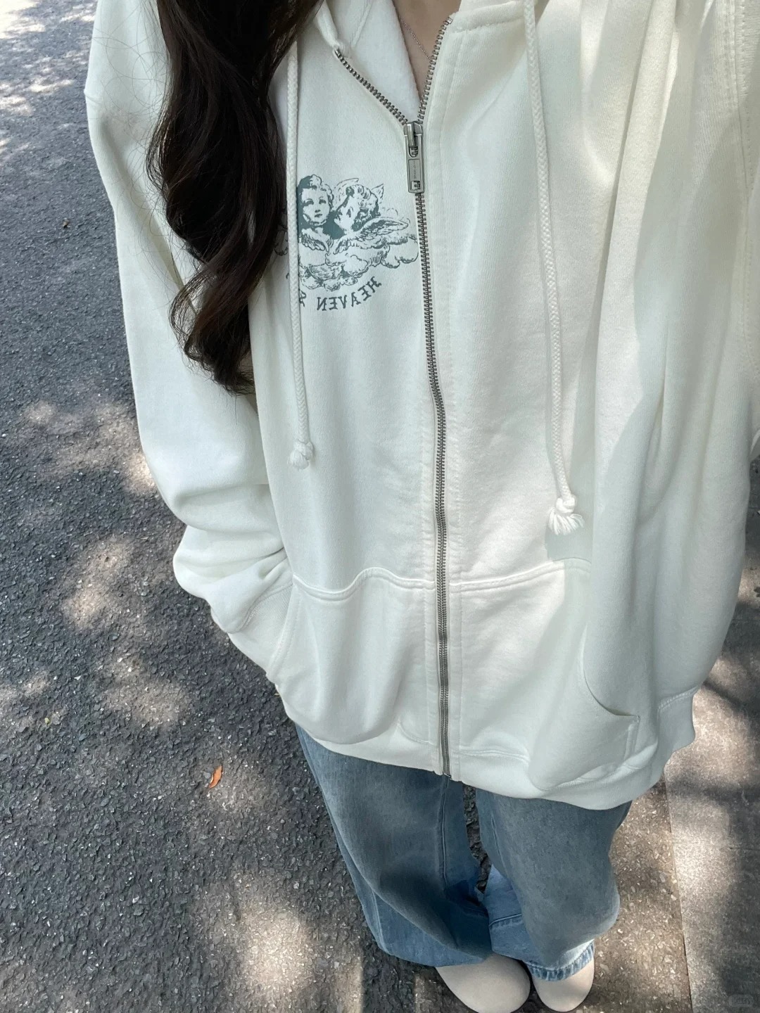 Pocket Zip-up Sweatshirts Tops - Vintage Zip Hoodie 评论和价格