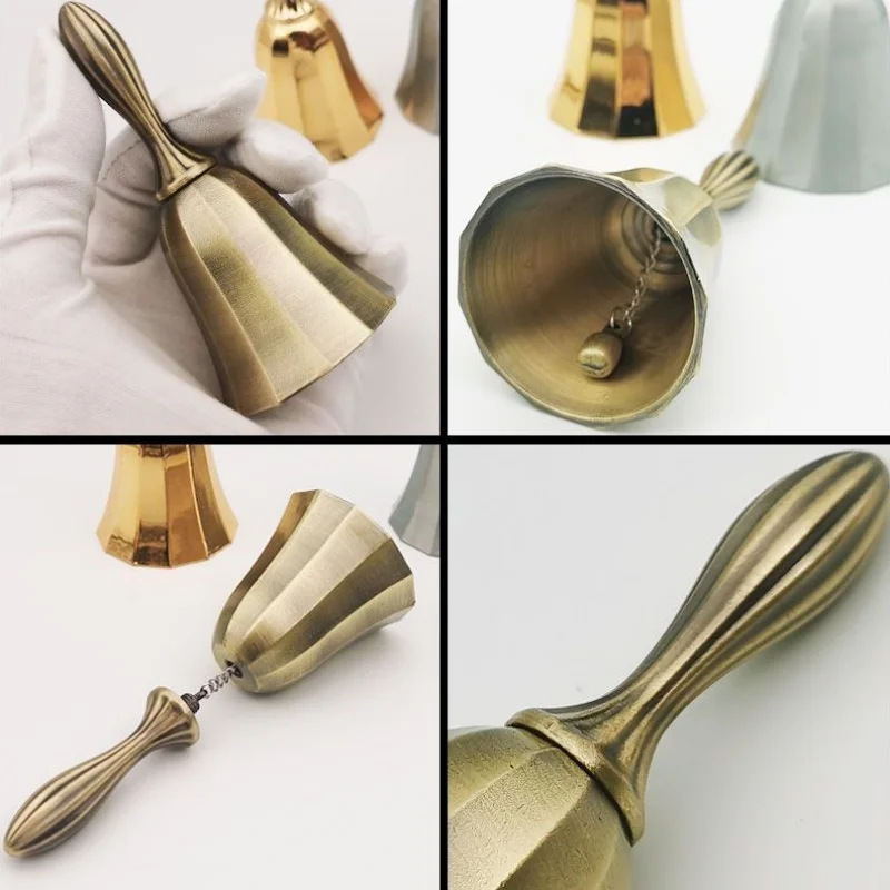 New Vintage Brass Bell Hand Di - Vintage Collectible Dishes 评论和价格